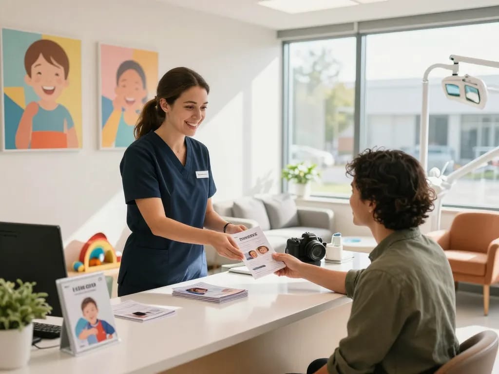 Dental clinic near me with welcoming reception and friendly staff in a bright, modern environment.