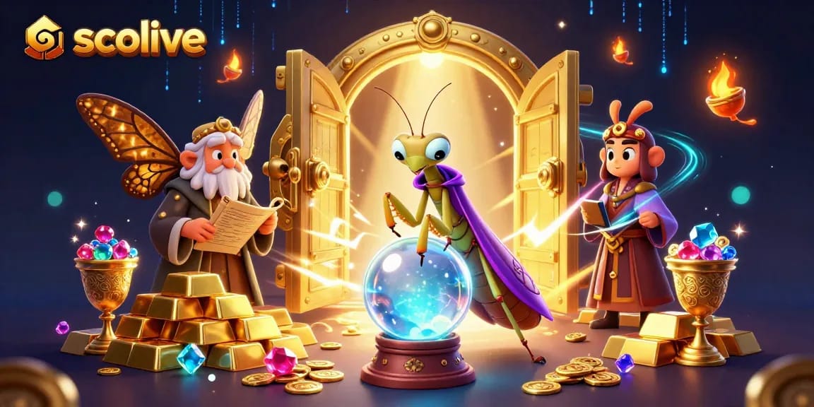 Socolive enhances your gaming with a mystical scene of fortune and treasure.
