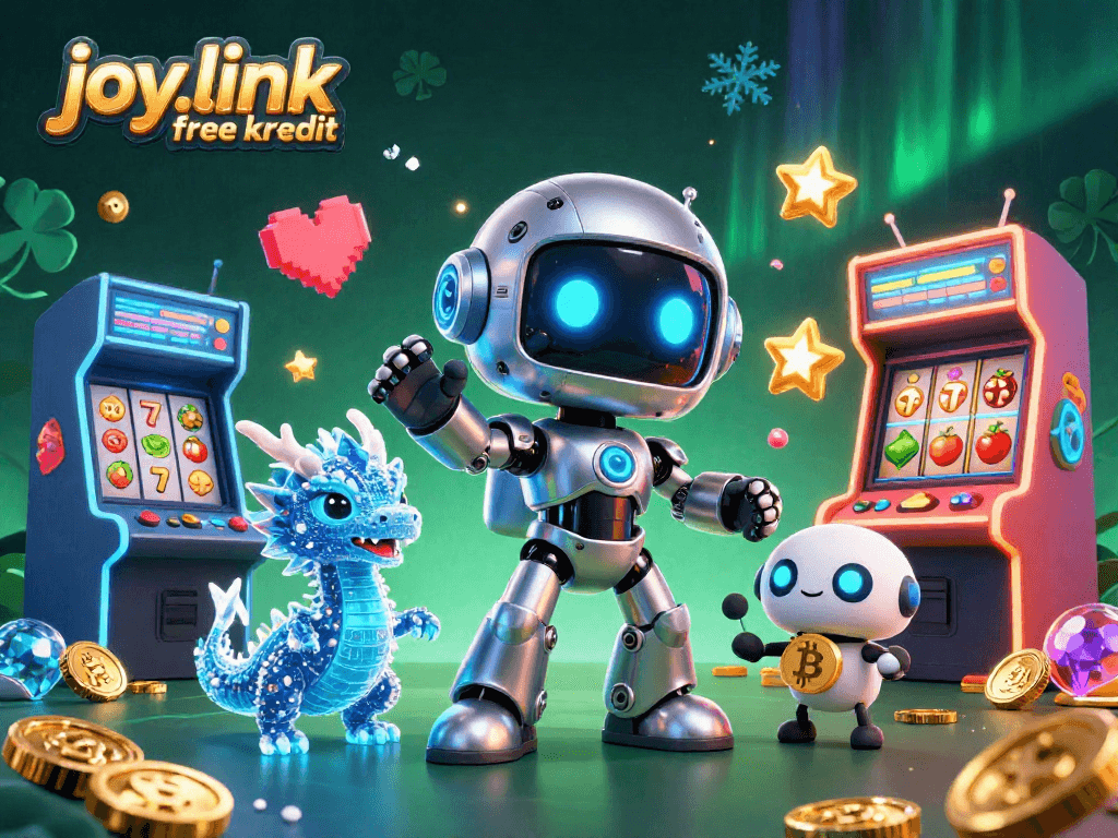 Engage with joy.link free kredit for exciting casino adventures in a vibrant 3D illustration.