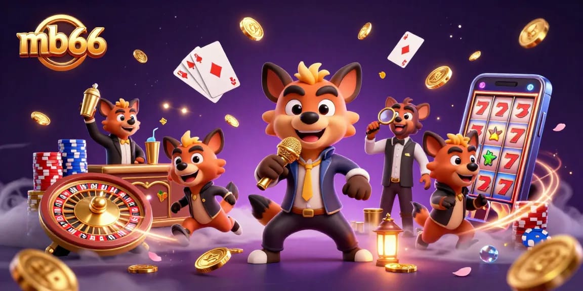 Experience the excitement of mb66 casino with hyenas in a lively comedy club scene