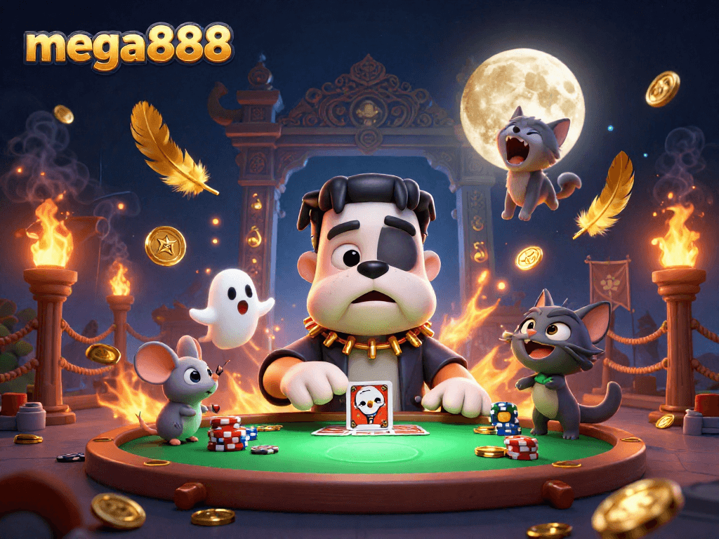Mega888 memikat dengan bulldog Frankenstein berjudi di meja bertemakan kasino