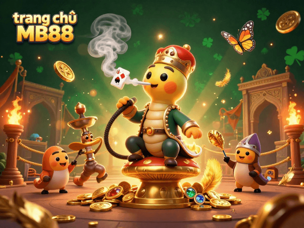 Experience the thrill at trang chủ MB88 with a vibrant 3D casino scene featuring unique game elements and engaging characters.