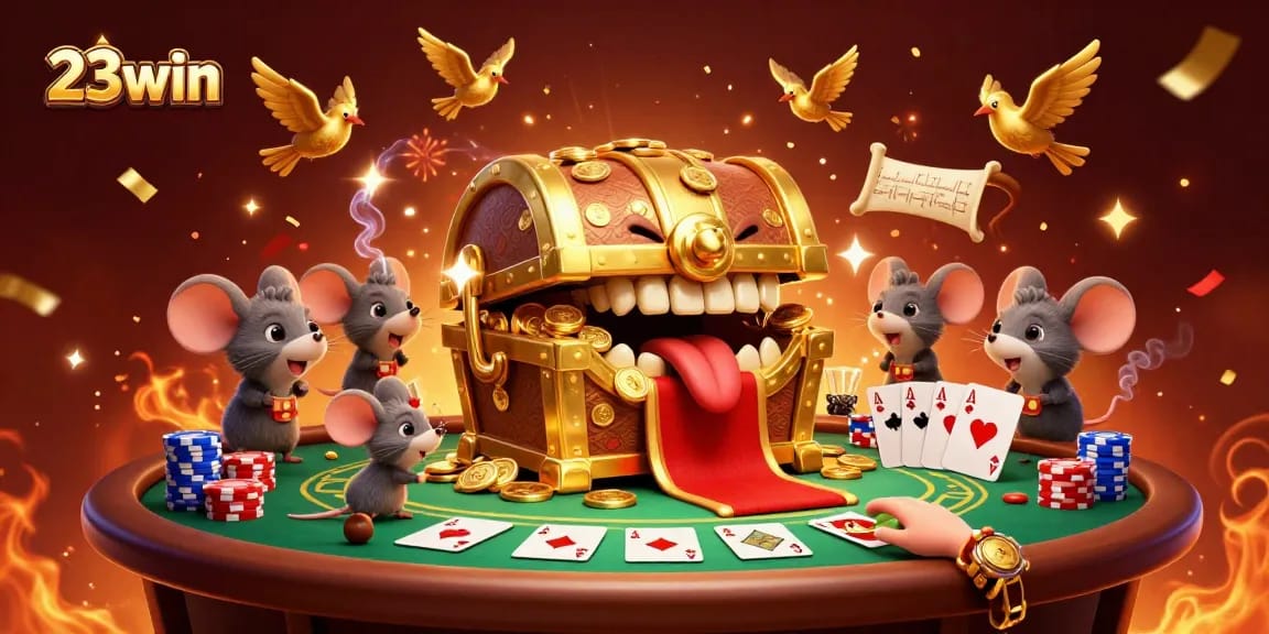 Experience winning excitement at 23win casino with vibrant games and colorful poker elements.