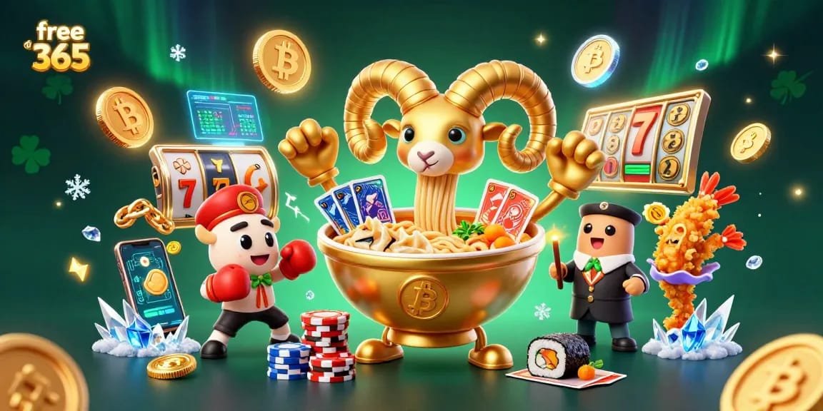 Experience the thrills of online gaming with free credit 365 in this vibrant casino scene.
