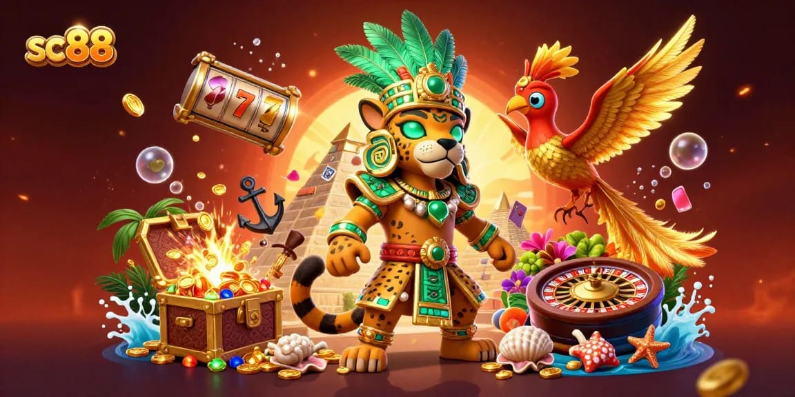 Engage with sc88's vibrant slot gaming scene featuring colorful characters and dynamic elements.