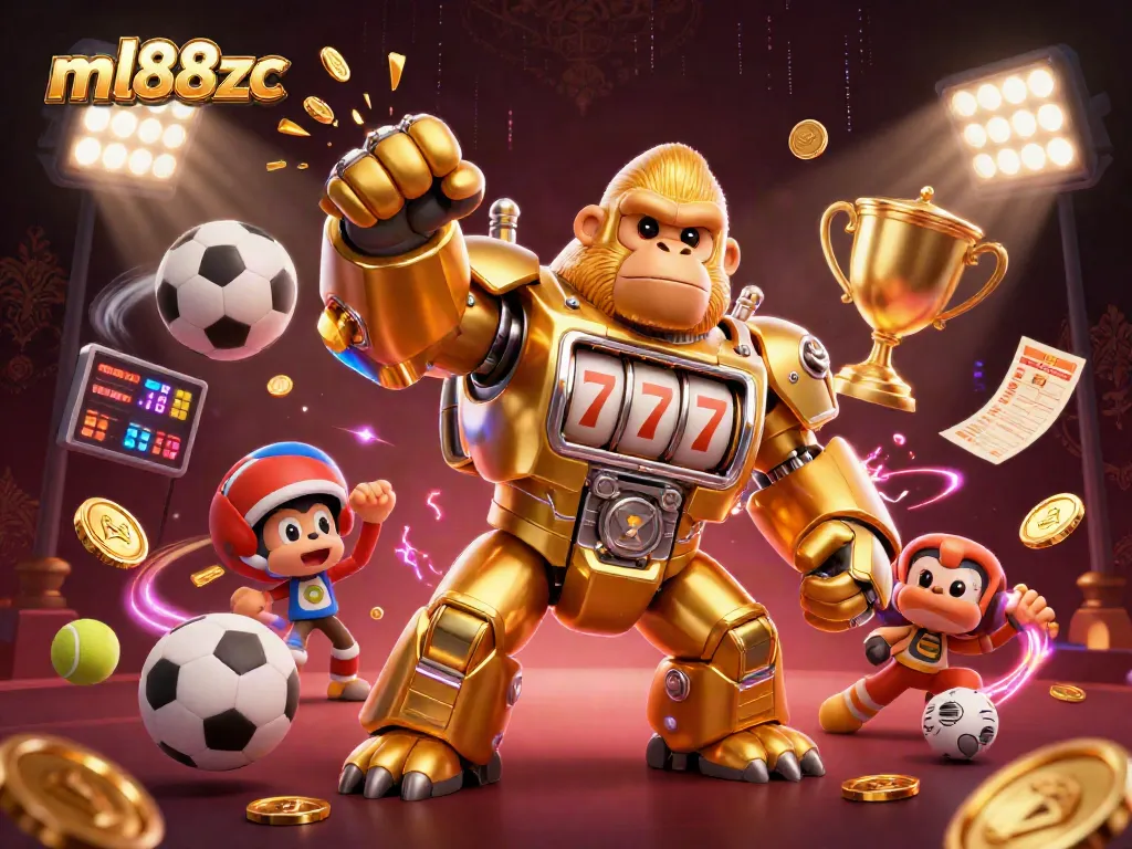 Experience thrilling gameplay with ml88zc featuring vibrant sports elements and a golden mech!
