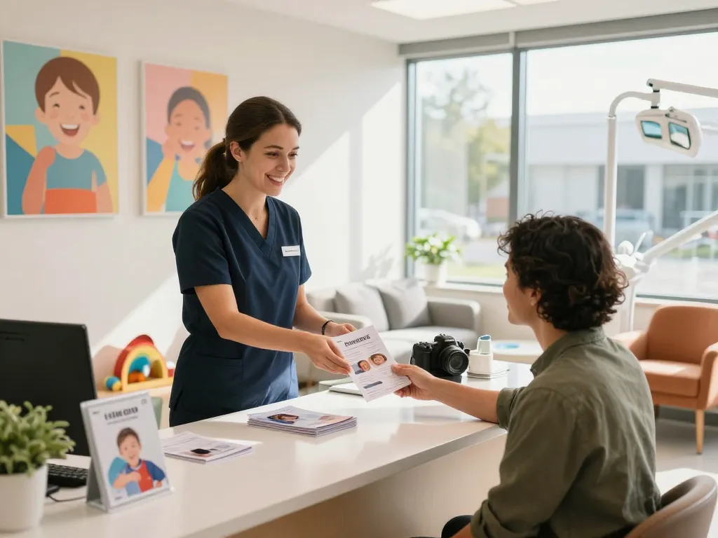 Dental clinic near me with welcoming reception and friendly staff in a bright, modern environment.