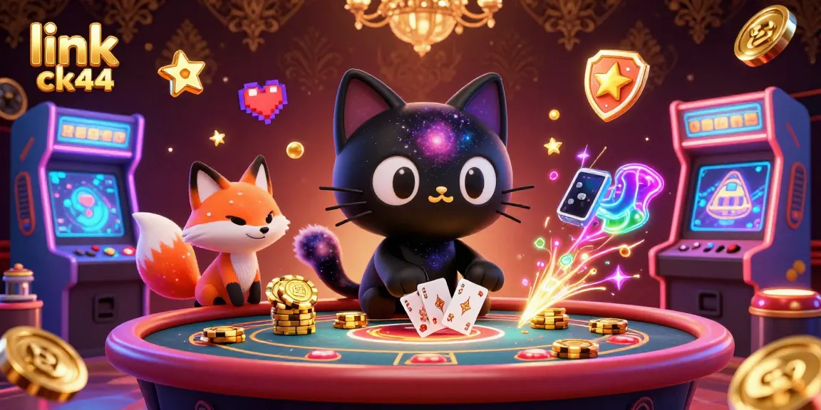 Experience immersive gameplay with link ck44 in this dynamic cosmic casino scene filled with vibrant gaming elements.