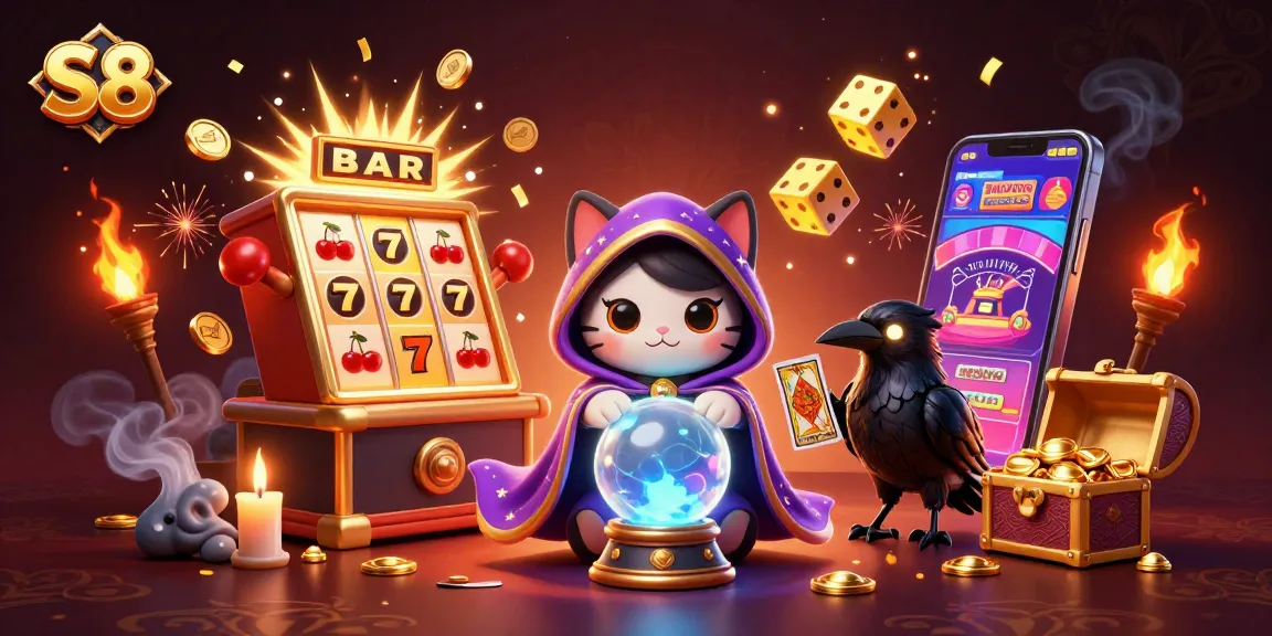Experience winning strategies at S8 with dynamic 3D casino elements and vibrant characters.