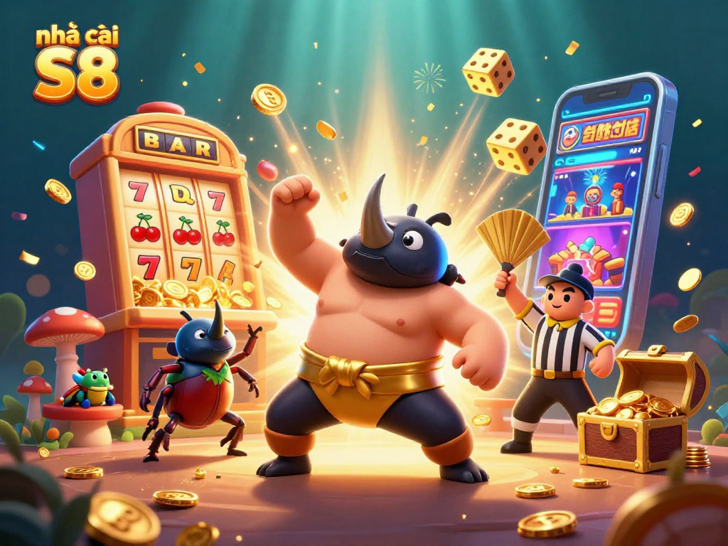 Engage in thrilling action with nhà cái S8 and exciting casino games showcased in vibrant 3D art.