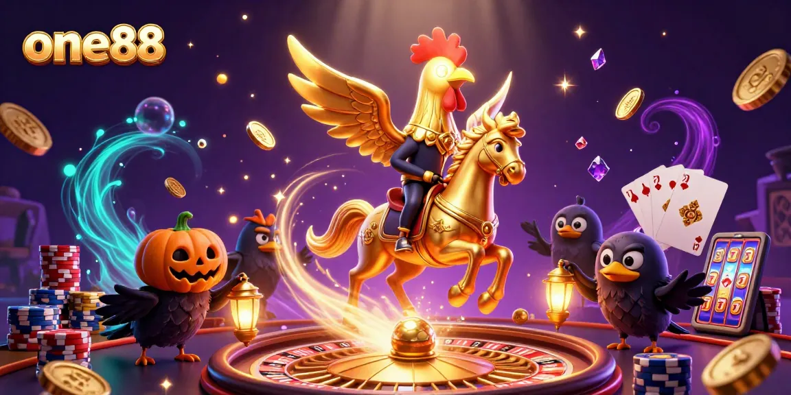 Experience thrilling gaming at one88 with a vibrant casino illustration featuring dynamic characters and rich gameplay elements.