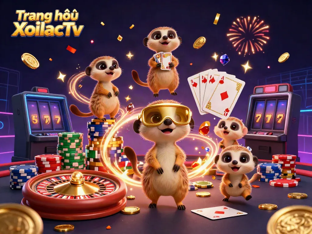 Engage in the action at Trang chủ XoilacTv, where meerkats run a vibrant casino with energy and excitement.