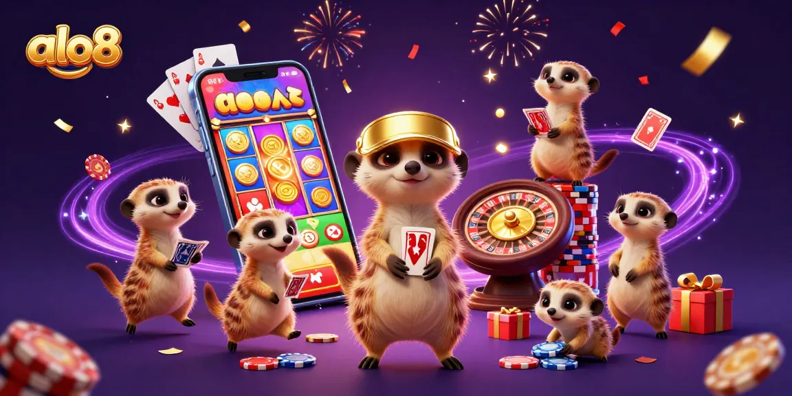Engage with exciting slot games at alo8 with charming meerkats running the casino.
