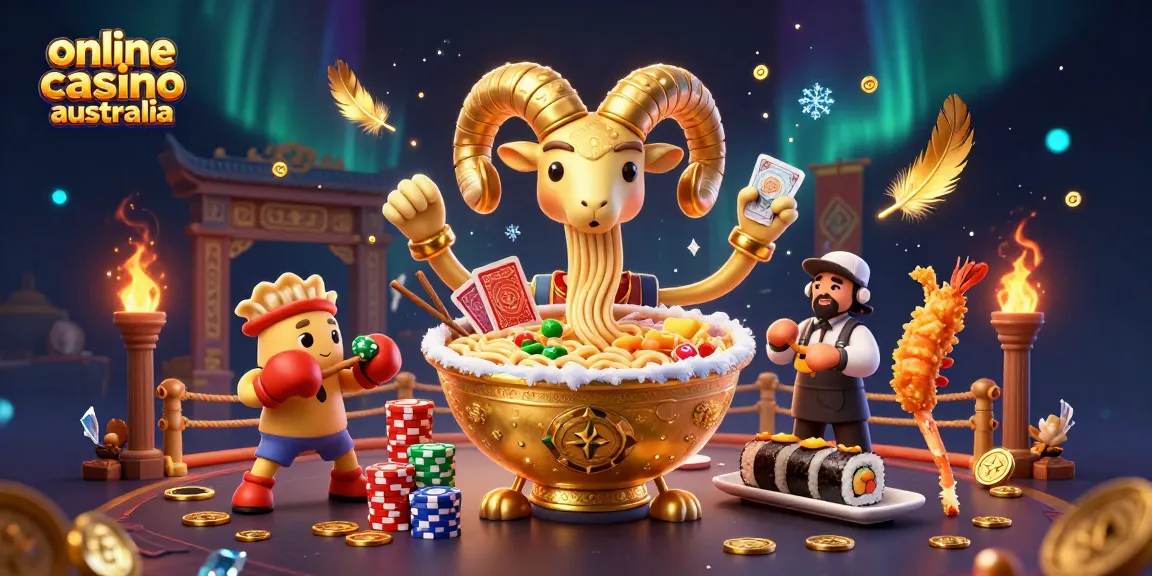 Experience the thrill of online casino Australia with vibrant 3D imagery of gaming characters.