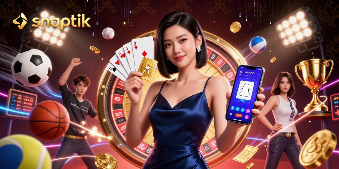 Snaptik downloads TikTok videos seamlessly, showcasing vibrant elements of casino gaming.