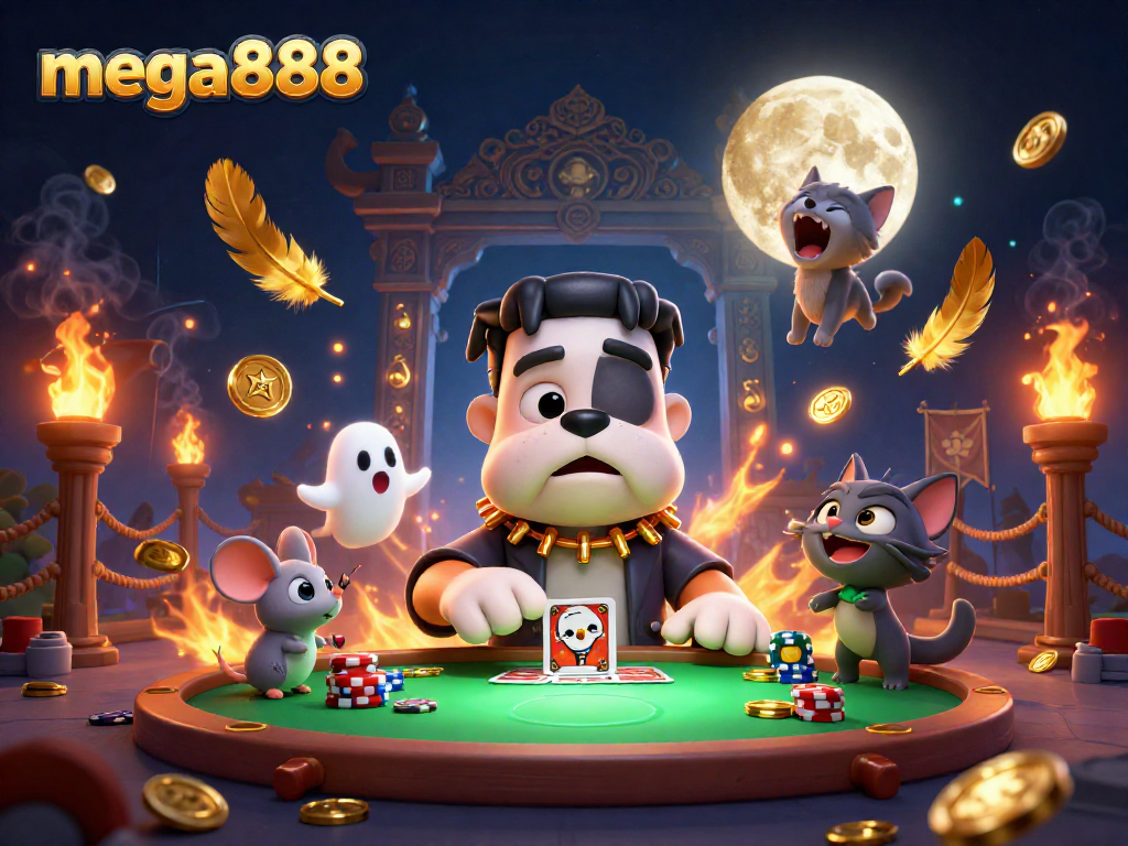 Mega888 memikat dengan bulldog Frankenstein berjudi di meja bertemakan kasino