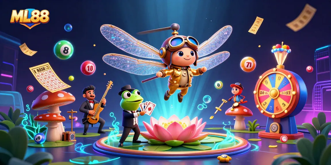 Experience the vibrant world of ML88 casino with an exciting 3D illustration featuring dynamic gaming elements.