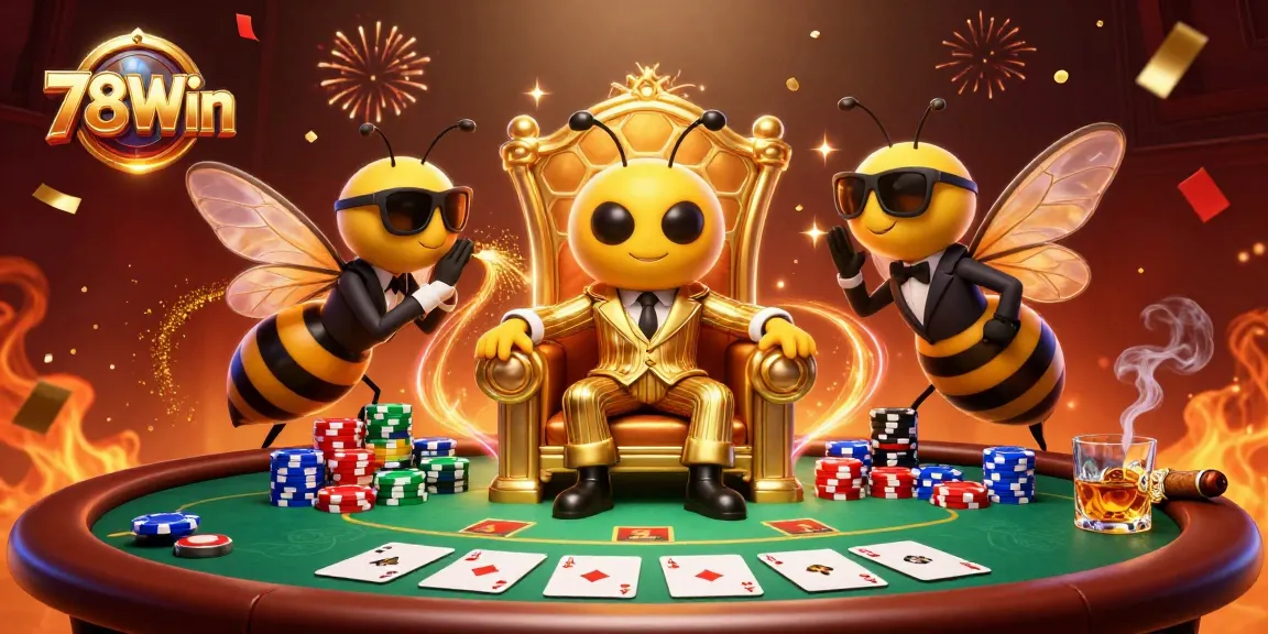 Experience high-stakes excitement at 78Win with poker and casino action illustrated