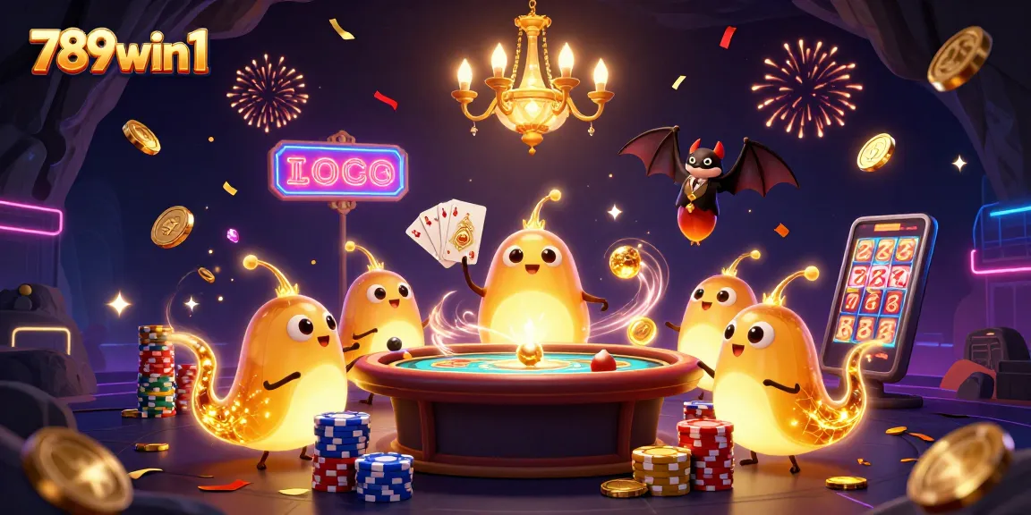 Engage in thrilling casino action at 789win1 with bioluminescent glowworms lighting up the scene.